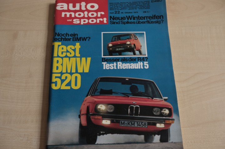 Deckblatt Auto Motor und Sport (22/1972)